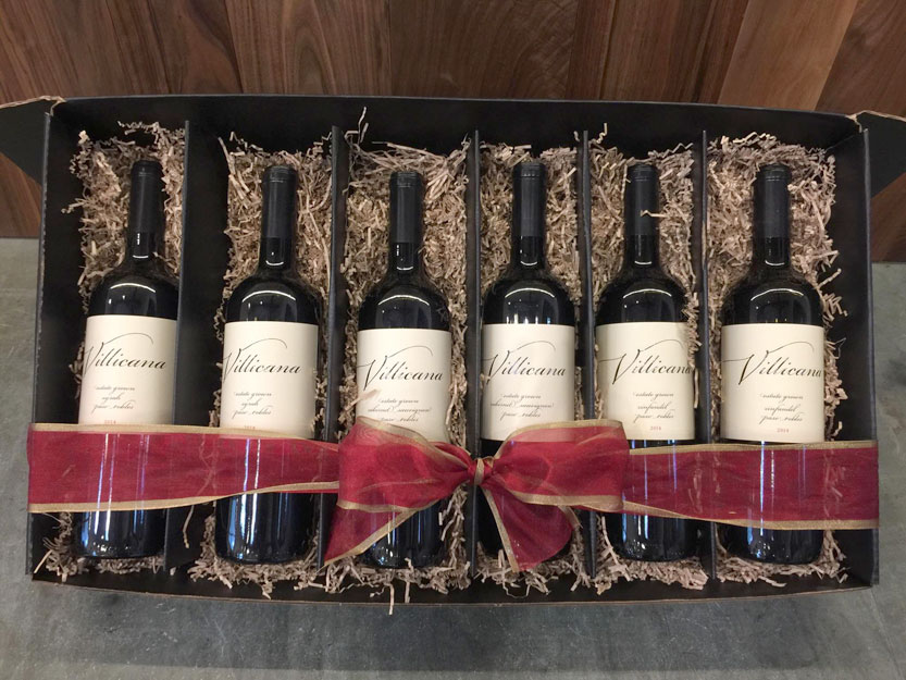 6 Bottle Black Gift Box