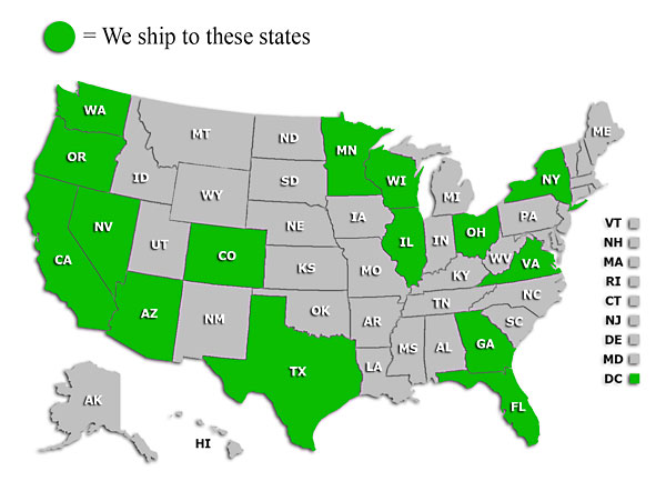 States We Can Ship To